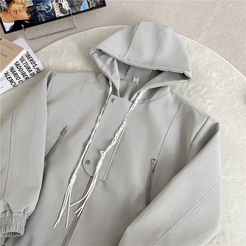 连帽皮衣夹克男款秋冬美式复古外套拉链短款棒球服JK93-P88,男装夹克,星座308B-2