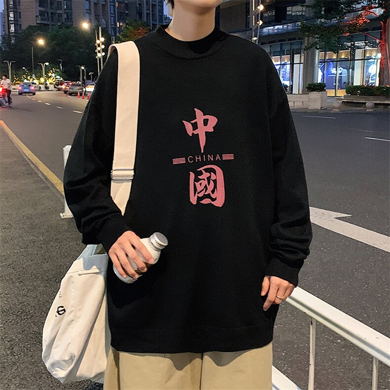 M18198-P45 加绒款-P65半高领毛衣男士大码针织衫男毛线衣男图片
