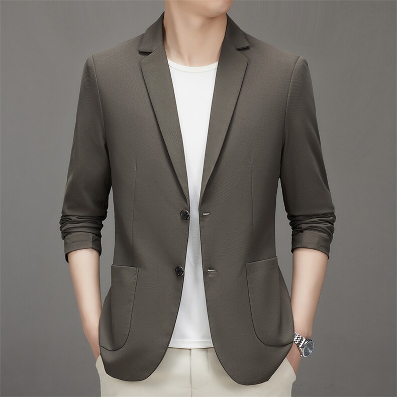 SJ2325男式2024年秋季新款长袖薄款西服休闲商务便服西装单西,男装西服套装,电商B360
