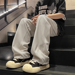 阔腿直筒卫裤拖地宽松运动春季复古休闲 K936特批-32图片