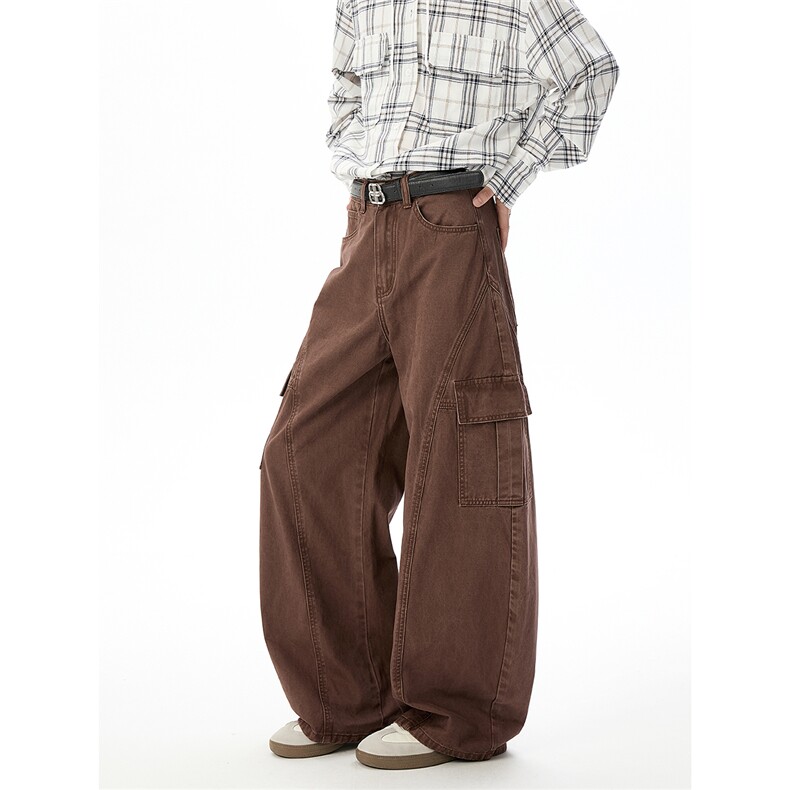 6155秋冬版型洗褪高质量弯刀100棉拼接工装休闲裤(P65X108)8,男装休闲裤,电商C315