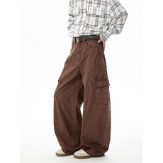 6155秋冬版型洗褪高质量弯刀100棉拼接工装休闲裤(P65X108)8，男装休闲裤，电商C315