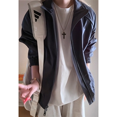 高品质春装新款老钱风美式高街解构立领棒球服飞行夹克休闲外套潮，男装夹克，电商A486