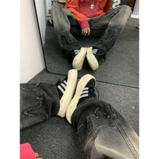 美式vibe街头高街设计感潮牌牛仔裤男女hiphop渐变裤子秋冬长裤，男装牛仔裤，星座601-2