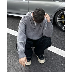 高街纯色连帽针织衫男款冬季美式H2304P68，男装针织衫/毛衣，星座1116-2
