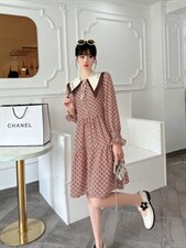 韩版碎花雪纺连衣裙,女装连衣裙,艾美欧歌