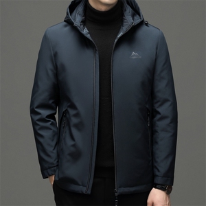 BEYR8859钱塘2020-2冬季厚款连帽百搭中年男士商务羽绒服P200图片