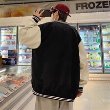 潮流夹克潮男春季棒球领夹克W58P57图片