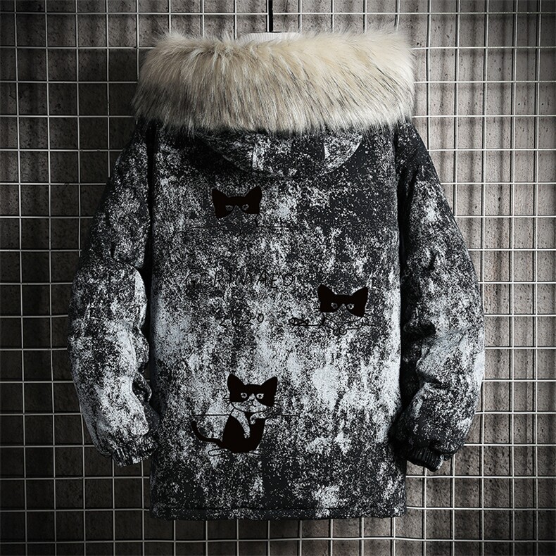 MC49095-P135日系潮衣男大码派克服男工装服外套袄网格,男装棉衣,电商A040A