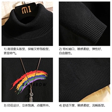 GM45064-P45加绒款-P65高领毛衣男士大码内搭毛线衣男针织衫男，男装针织衫/毛衣，电商A040A