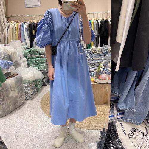 水洗棉宽松韩版连衣群，女装，艾曼拉
