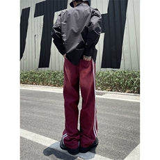 B221美式ins高街暗黑小众宽松直筒运动牛仔裤LK23139-P65控88，男装牛仔裤，电商B221