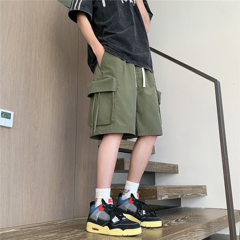 2025夏装新款二开基础款跑量多口袋机能工装短裤DK205-特P18,男装休闲裤,电商042