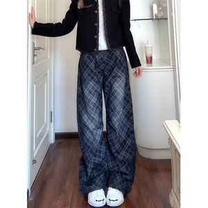 时尚慵懒ins牛仔裤文艺百搭简约新款原宿日系流行潮流N9028