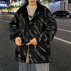 FJ05-P69双面现货羊羔毛加厚外套男宽松翻领棉袄冬季潮棉衣a，男装棉衣，电商A456（原C415）