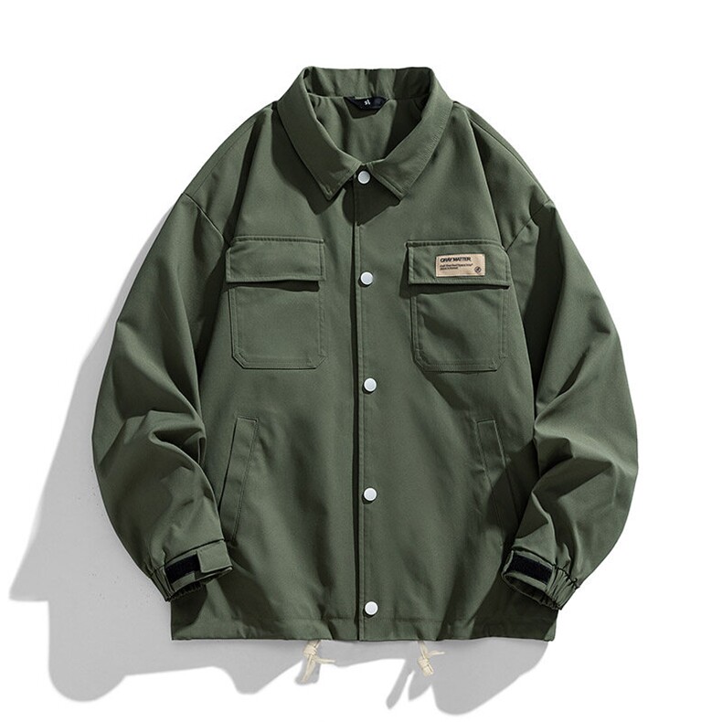 工装夹克男宽松落肩宽松纯色上衣外套DSA157B-JK733-P68图片