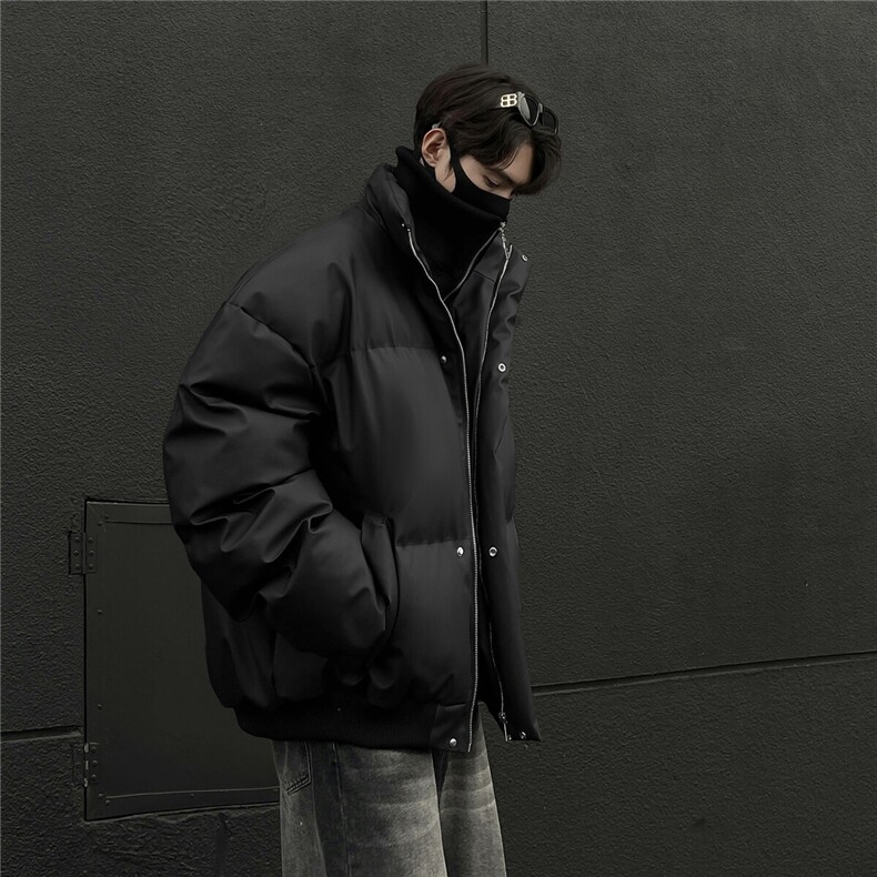 现货高品质供抖音供直播美式短款pu棉衣307A-M6708-P128,男装棉衣,星座307A