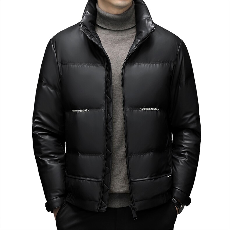 羽绒服男冬季2023新款加厚商务上衣中年男士休闲保暖外套爸爸装,男装羽绒服,电商B212（原钱塘6029）