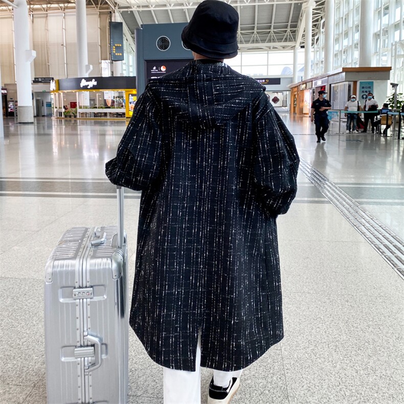 小香风长年大货风衣男中长款呢大衣男F068款P135港风B,男装风衣,星座401