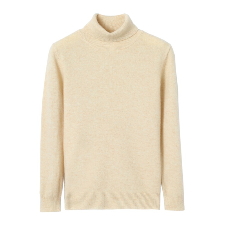 时尚儿童羊毛高领毛衣男女通用简约百搭纯色套头衫,童装儿童羊毛衫,乐贝童装