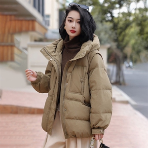现货现货现货24冬季新款连帽90白鸭绒羽绒服图片