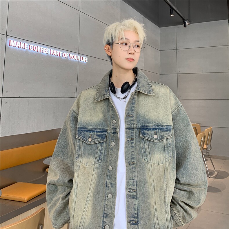 25新款抖音品质男士水洗工装牛仔夹克外套上衣N1077/P98/168,男装夹克,星座202