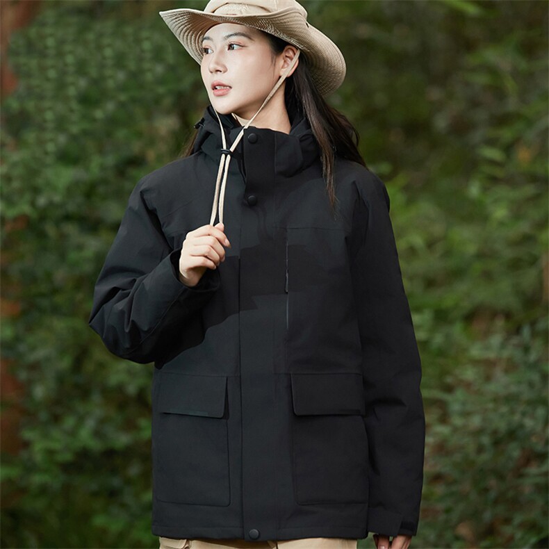 羽绒服冬季冲锋衣大码新款防水保暖防寒服男士情侣装外套,女装羽绒服,衫都服饰