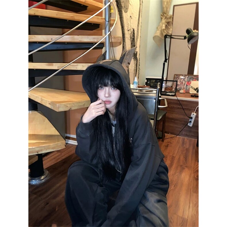 不计后果杜宾犬连帽加绒卫衣男款春季潮牌2025新款情侣装外套,女装短外套,星座706-1