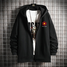 KS21257-P38连帽开衫卫衣男运动外套大码班服网格，男装卫衣，电商A040A