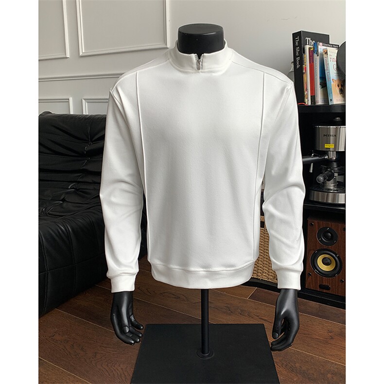 冬季保暖设计感拉链内搭双面德绒打底衫男女潮XZ811A-DR06-特P28，男装T恤，星座811A