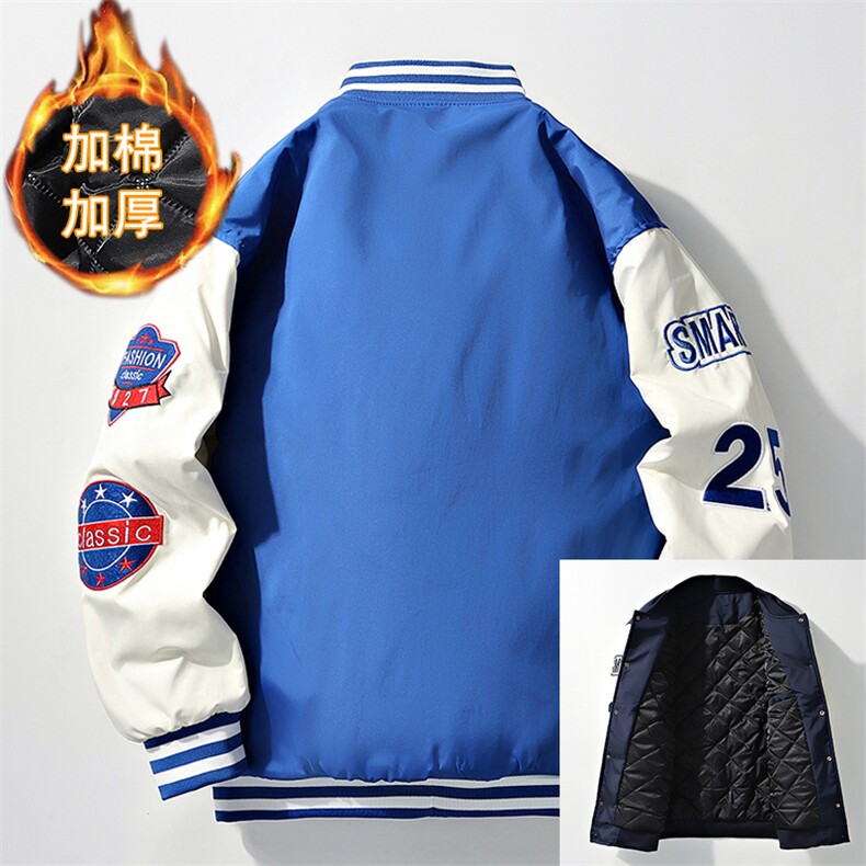 2025秋冬季新款加棉加厚棒球服夹克保暖外套-加厚2129-P75,男装夹克,星座1105