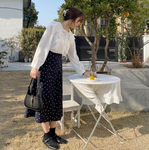 春季新款-A版波点半裙，女装半身裙，LUCY
