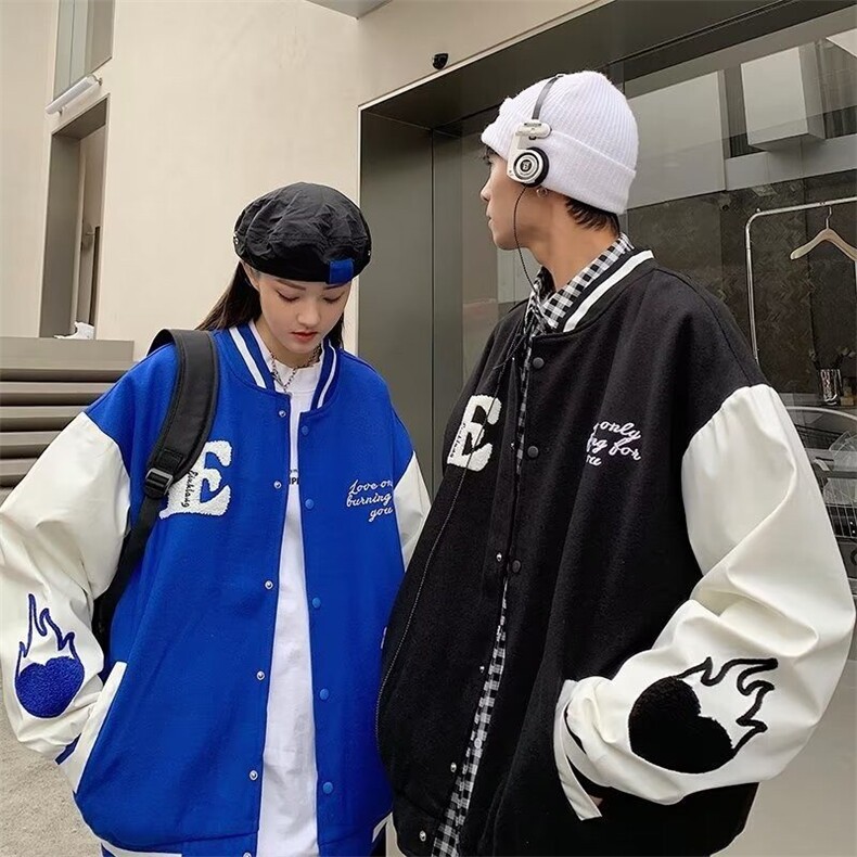 2026新款拼接男女情侣夹克拼接潮流百搭613/P54,男装夹克,星座506