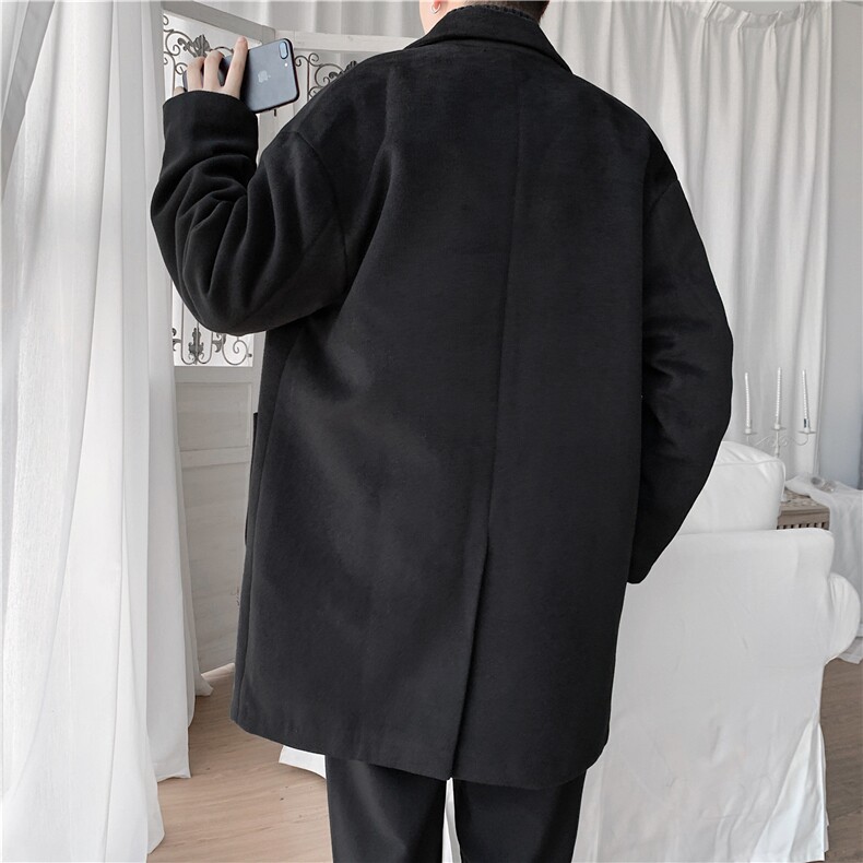 N2075/P90冬季男士呢大衣男中长款男呢料中性风潮呢子外套风衣,男装毛呢大衣,电商A141