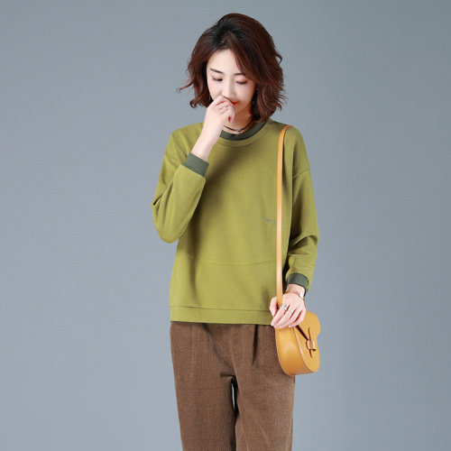 2021年秋季新款潮韩版套头圆领卫衣女宽松显瘦气质百搭上衣服女棉,女装卫衣/绒衫,简韵佳
