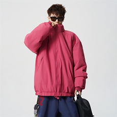 冬季美拉德立领棉服潮流百搭纯色棉衣撞色棉服外套HY8822-P75，男装棉衣，星座610B-1