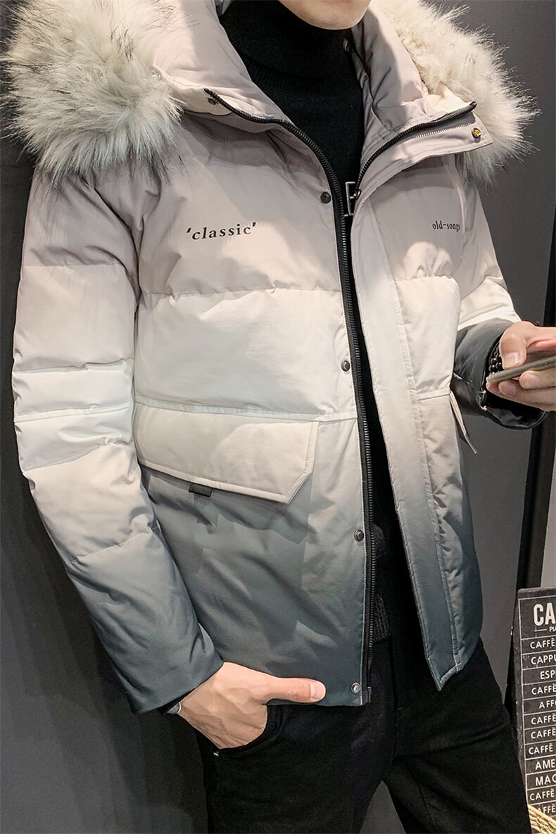 羽绒服男短款2020冬季新款渐变色外套潮牌DS620T,男装羽绒服,电商A102