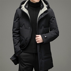 中年新款冬季加厚羽绒服脱卸帽中年保暖厚外套爸爸装YYYR106-P300，男装羽绒服，电商B212（原钱塘6029）