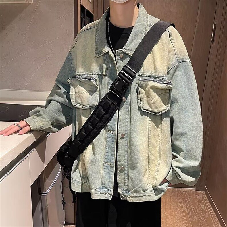 1506-1/JK25691/P65港风复古工装立体做旧渐变夹克上衣男,男装夹克,星座1506-1