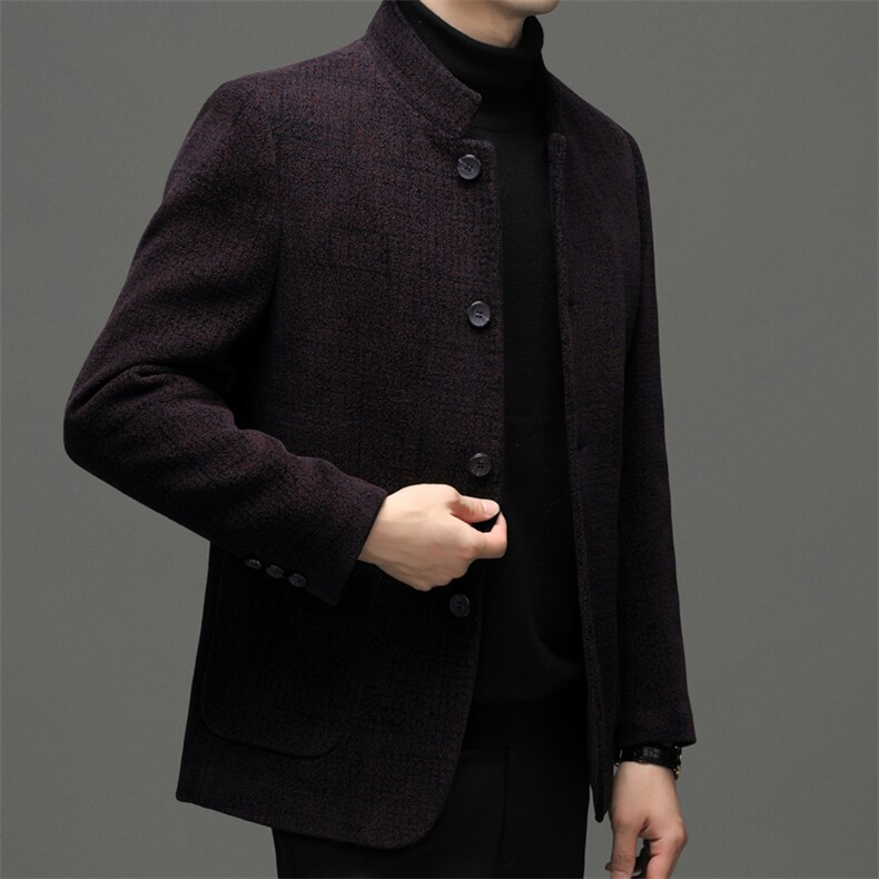 BEN22688钱塘2020-2商务休闲简约中年男士冬季厚款简约夹克P240,男装夹克,钱塘207-2