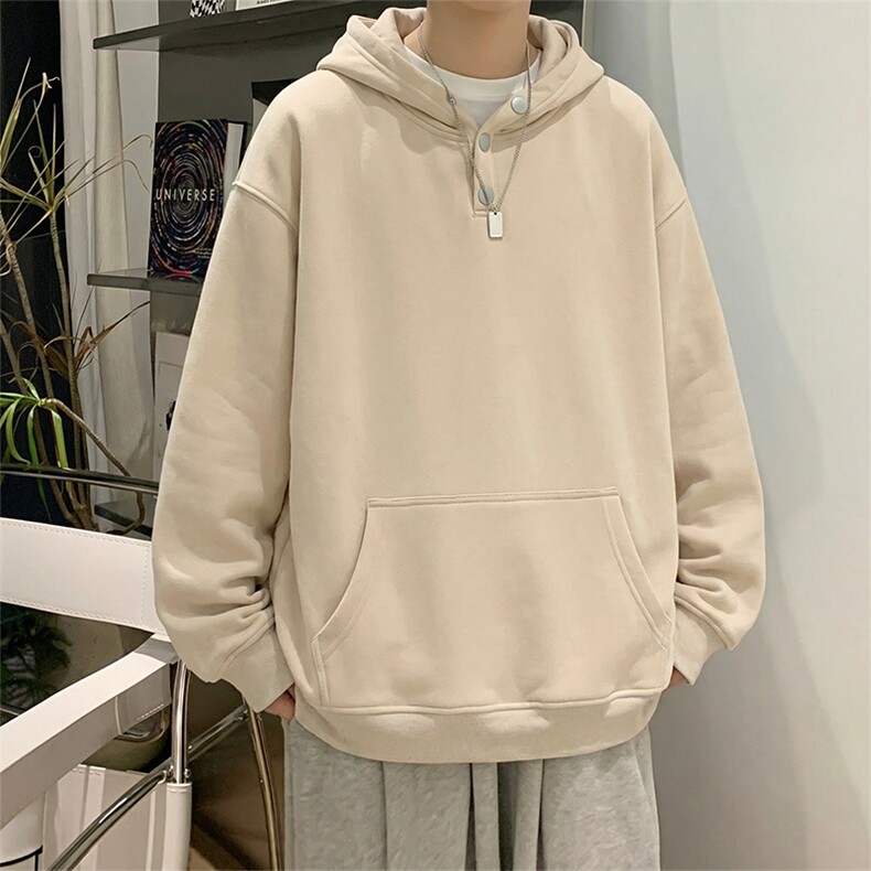 改华棉纽扣连帽卫衣【现货】C403A-T92-特P45,男装卫衣,电商C403A