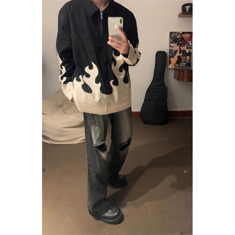 【有货】火焰灯芯绒外套男高级感美式夹克JK7801LL-特P70,男装夹克,星座1007（原301D）