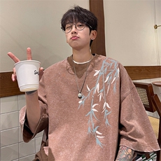 得物直播品质240重磅水洗xz605-dsx262-特批30控49，男装T恤，星座605(原A050)