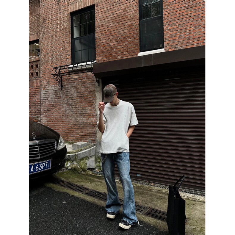 【网图有货】cleanfit解构风短袖美式重磅小领口t恤2012LL-特P38,男装T恤,星座1007（原301D）