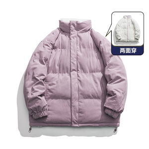 秋冬新款纯色灯芯绒棉衣宽松日系百搭棉衣外套MY9315-1P-95图片