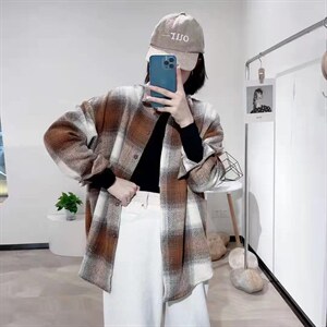 冬季格子外套,其它,古泥