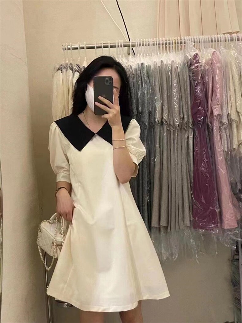 2022收腰显瘦学院风连衣裙，女装连衣裙，西子季