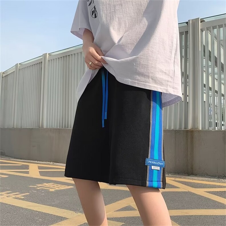 五分裤休闲裤直筒男气质青春流行运动裤时尚潮牌潮潮流DKK74-P26,男装休闲裤,星座1109-3
