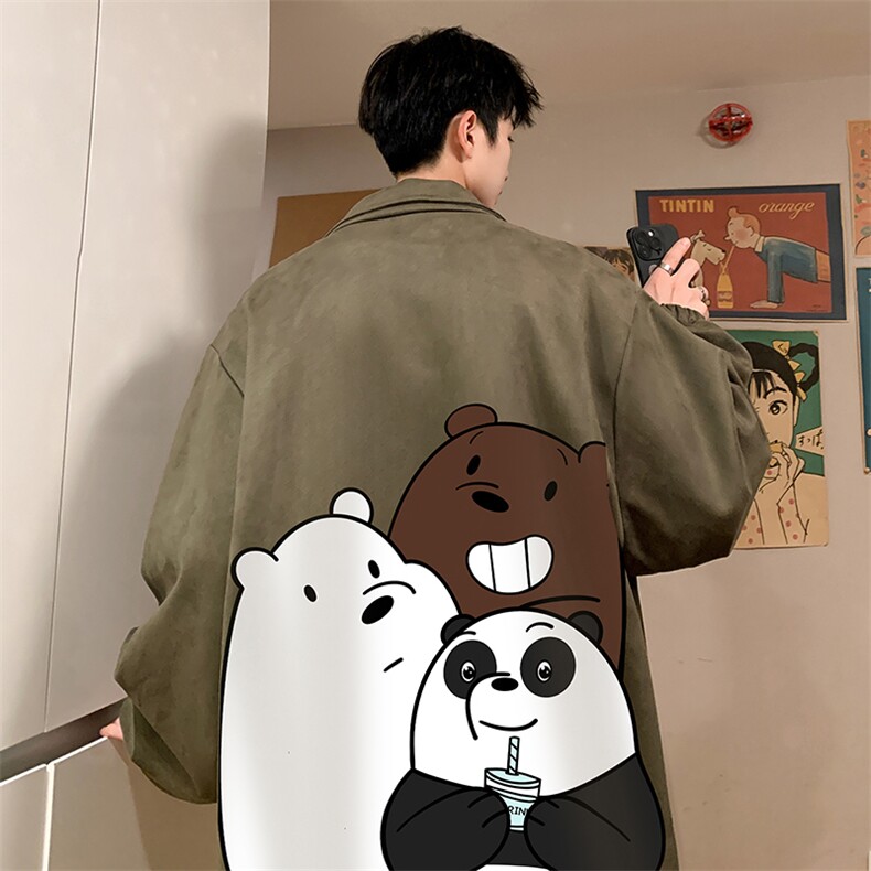 麂皮绒夹克男大码立领褂子外套JK85277-P68加绒款-P78,男装夹克,电商A040