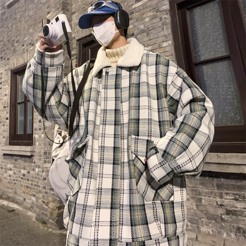 羊羔毛加绒加厚棉服外套男冬季百搭情侣棉衣M166P115控148，男装棉衣，电商A157